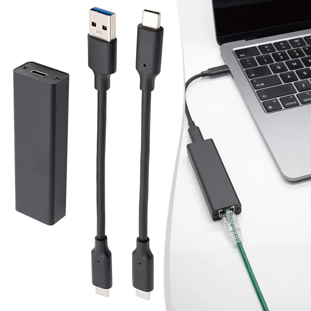 High-speed Connection 5GbE Network Adapter Compact Design Lightweight Adapter 5gbps Adapter Black Business Travel