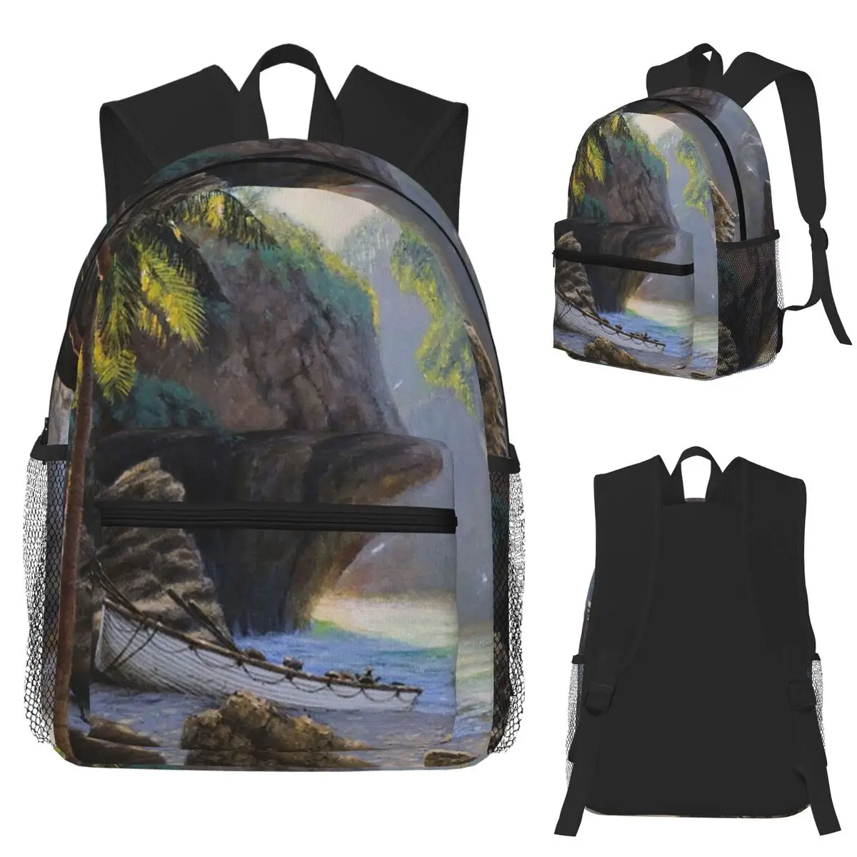 

Hidden Treasure (acrylics On Canvas) Student Backpack School Bag Hiking Travel Daypack for Men Women Bookbag Shoulder Bags