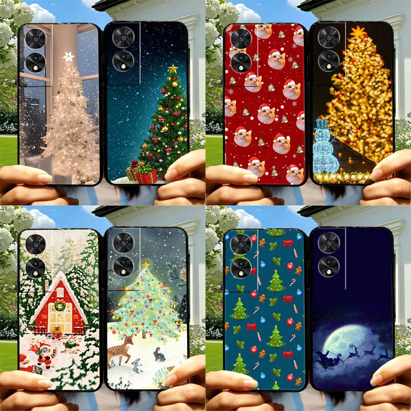 

Рождественский чехол для TCL 505, мягкий силиконовый чехол из ТПУ для Funda TCL505, защитный чехол для задней части, чехол-бампер с рисунком аниме, чехлы для телефонов