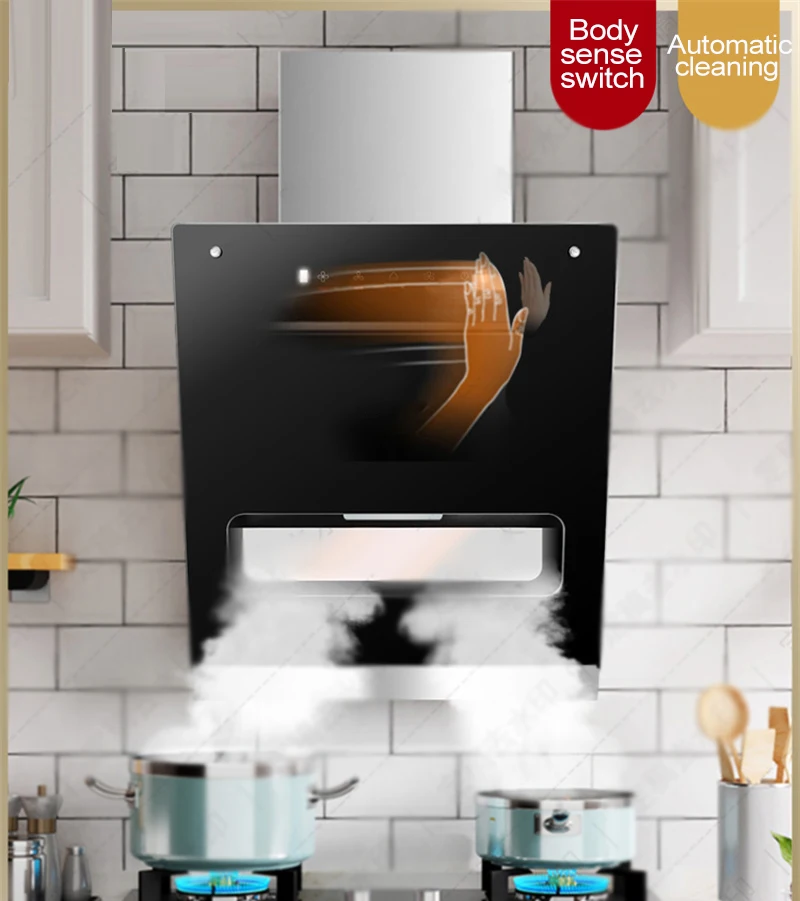 

220V 360Pa Wind Pressure Simple Side Suction Range Hood Household Small Size Large 22cubic Meter Apartment вытяжка для кухни
