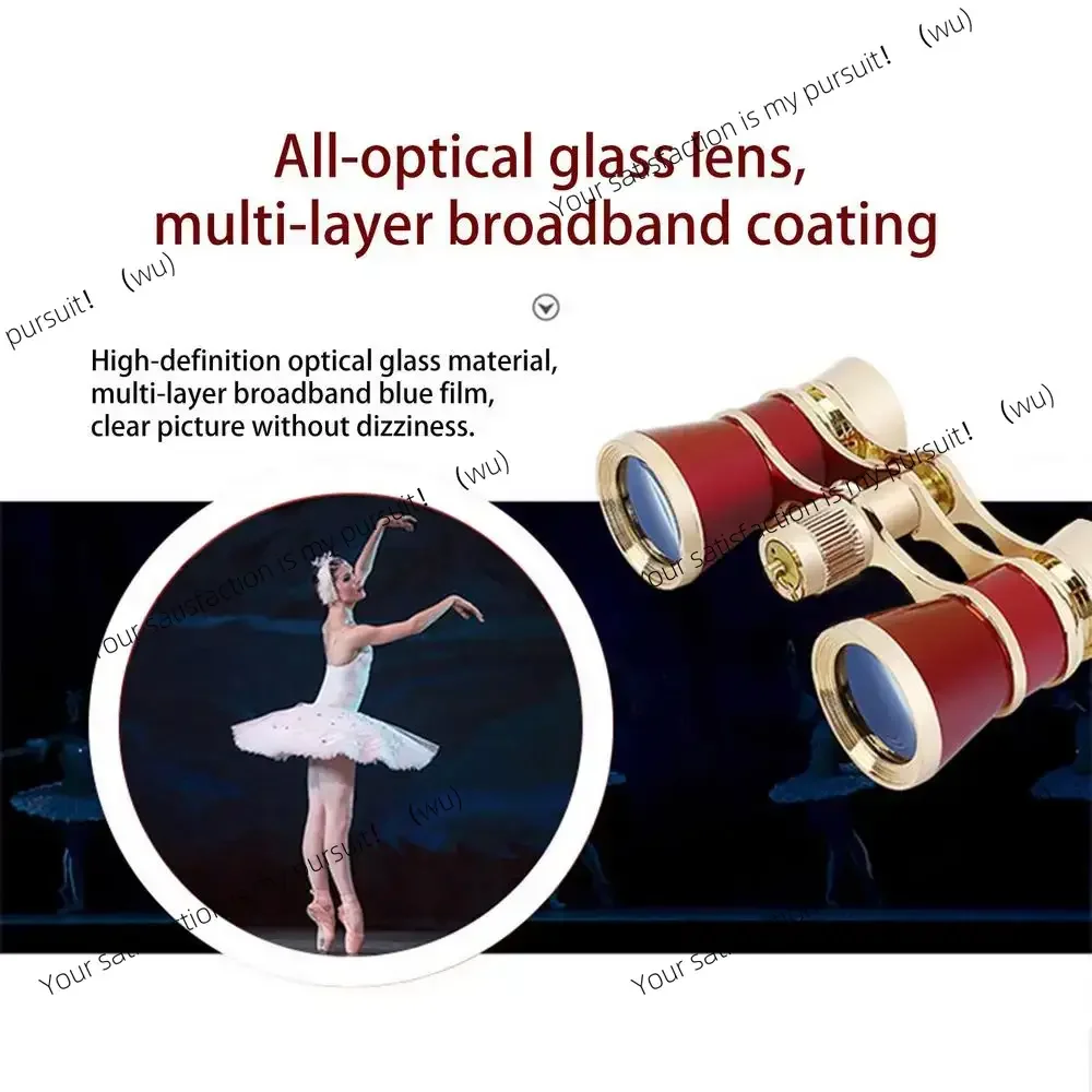 1PCS Theater Binoculars Vintage Glasses Mini Binoculars with Foldable Processing Concert