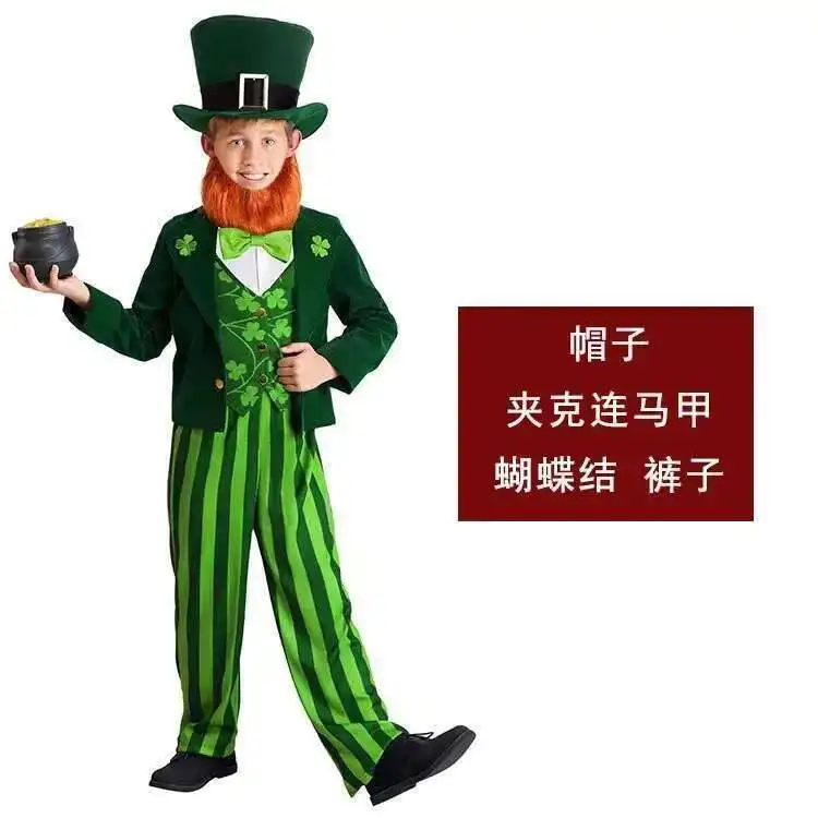 Halloween Cosplay Stage Performance Costume New Irish Goblin Costume Green Elf Role Play Cosplay Carnival Party Cosplay Anime