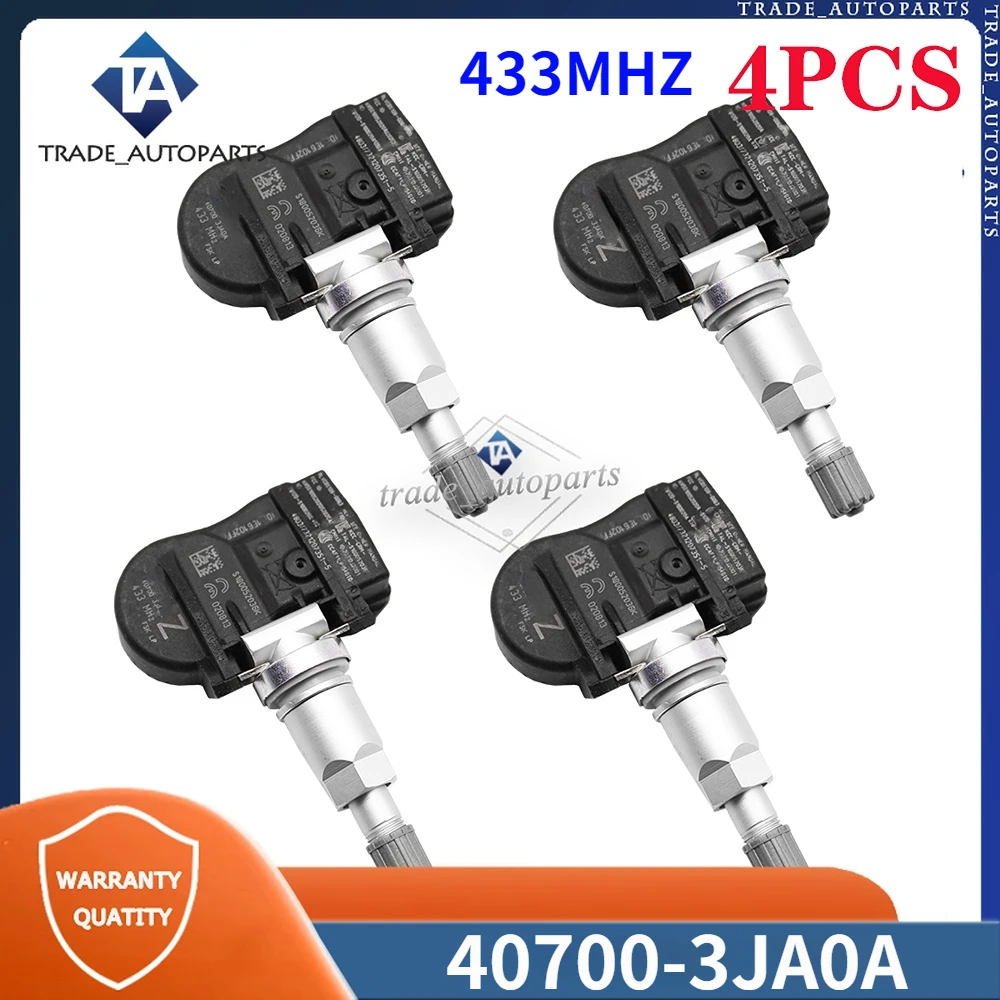 

40700-3JA0A 4PCS TPMS Tire Pressure Monitor Sensor For Nissan Murano Pathfinder Infiniti Q50 Q60 Q70 QX50 QX56 QX60 40700-3JA0B