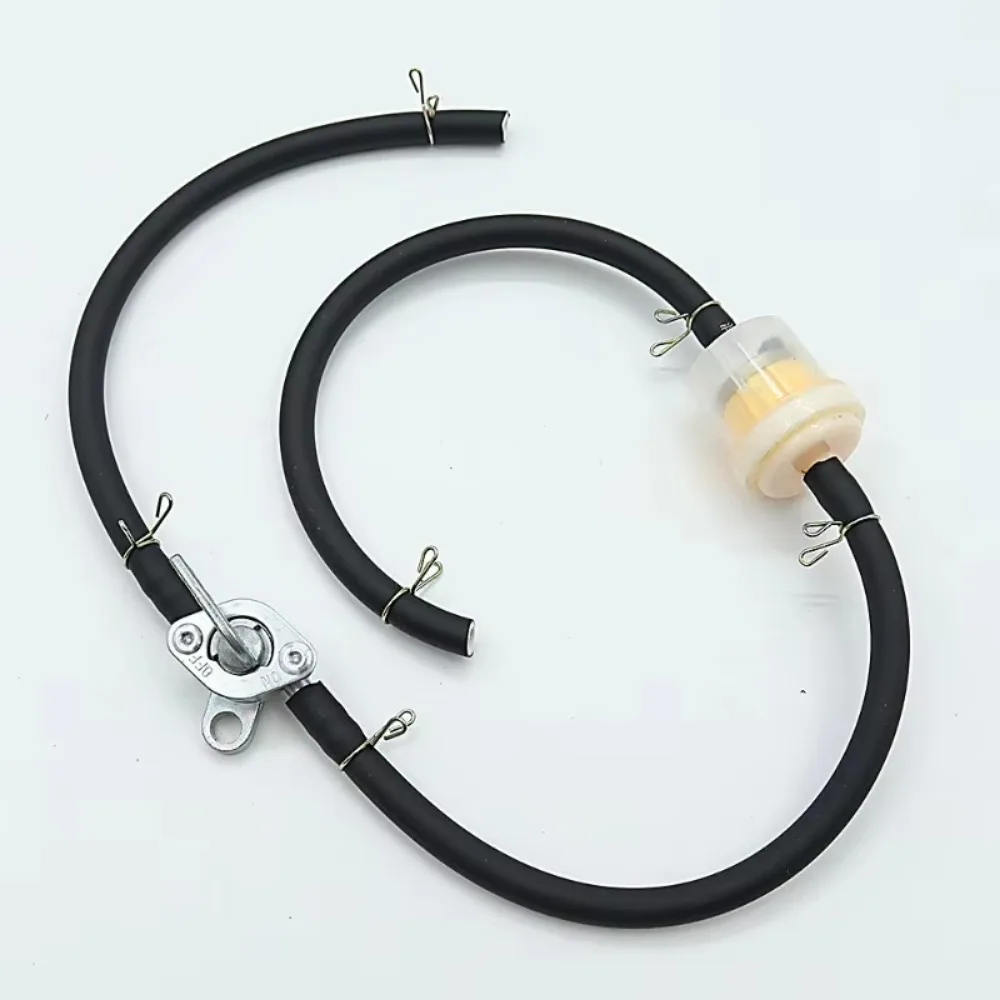 6MM Motorcycle Dirt Bike ATV Scooter Fuel Tank Petcock Valve Switch Inner Filter Fuel Petrol Line Hose Tube Clips 50-200CC