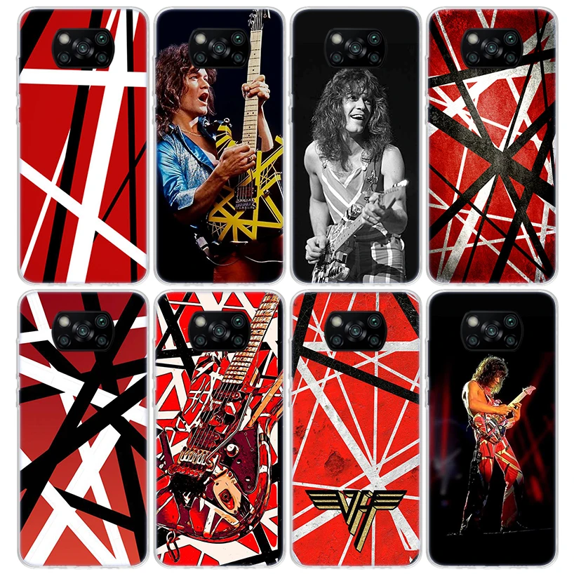 Eddie Van Halen Graphic Guitar Phone Case For Xiaomi Mi 12T 11T 10T 9T 12X 11i 12 11 10 9 8 Lite 13 5X 6X A1 A2 A3 CC9 Shell Pri