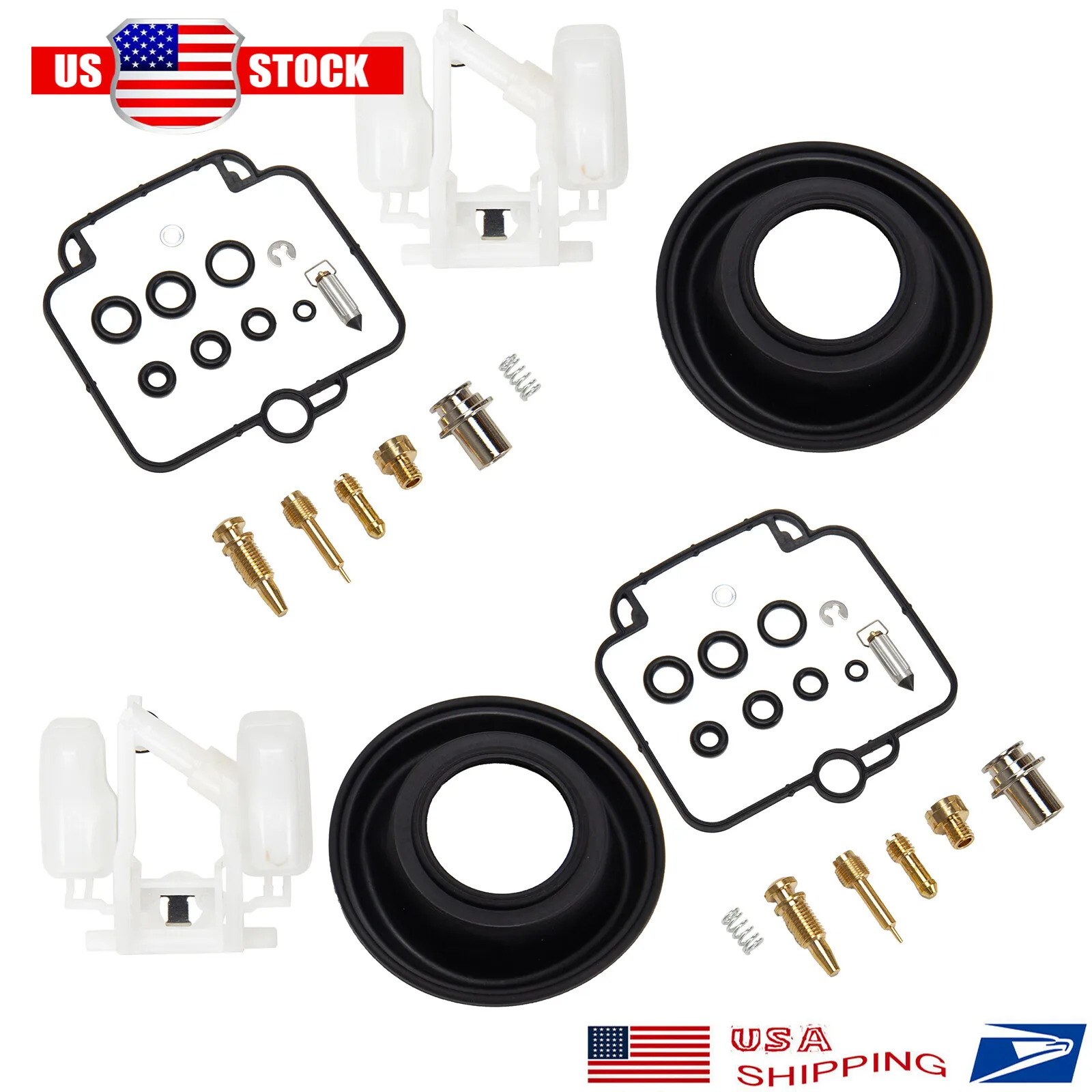 Carburetor Repair Rebuilt Kit For 1990-2000 Suzuki GS500E w/Carb Diaphragm Float