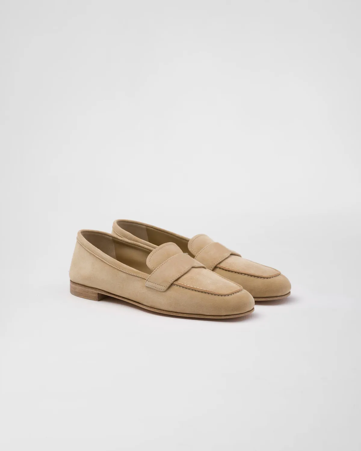 

Women's Ecru Suede Loafers