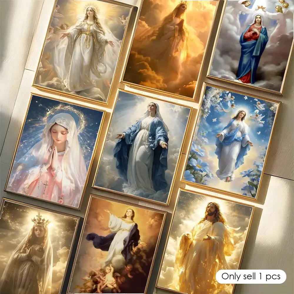 Assumption of Mary Virgin Mary Catholic Feast Day Renaissance Art Religious Icon Poster Office Fine Reproduction French Canvas