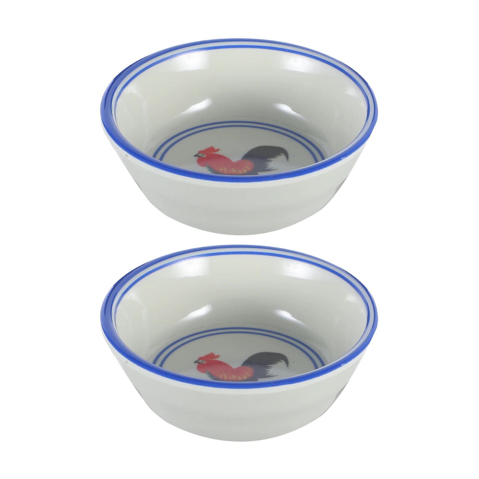 

2Pcs Vintage Rooster Pattern Sauce Dipping Bowls Leak-Proof Condiment Containers Portable Salad Dressing Cups for Travel