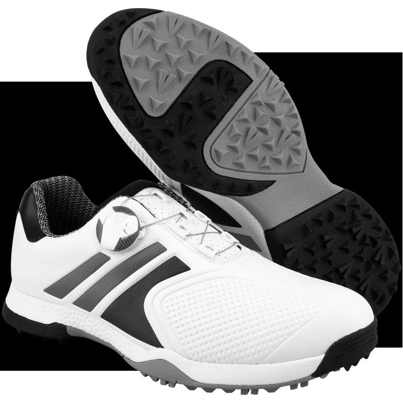 

2025 Новые мужские туфли для гольфа. Дизайнерская спортивная обувь. Мужские нескользящие прогулочные туфли. Быстрая шнуровка. Мужские тренировочные туфли для гольфа.