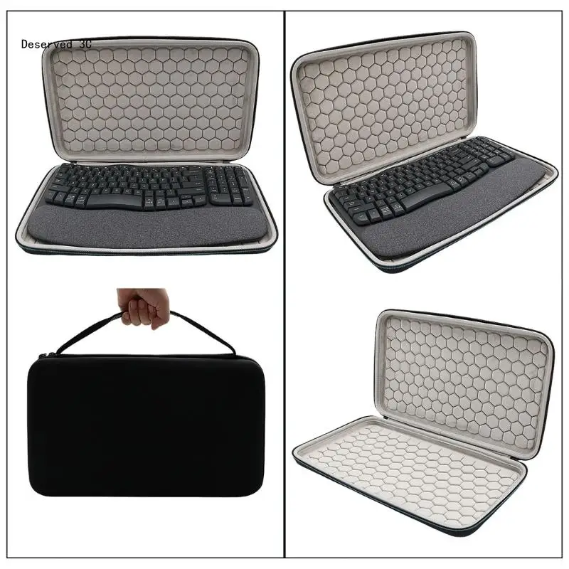 Wireless Keyboard Mouse Travel Case for Logitech Keys Wireless Ergonomic Keyboard Storage Pouc