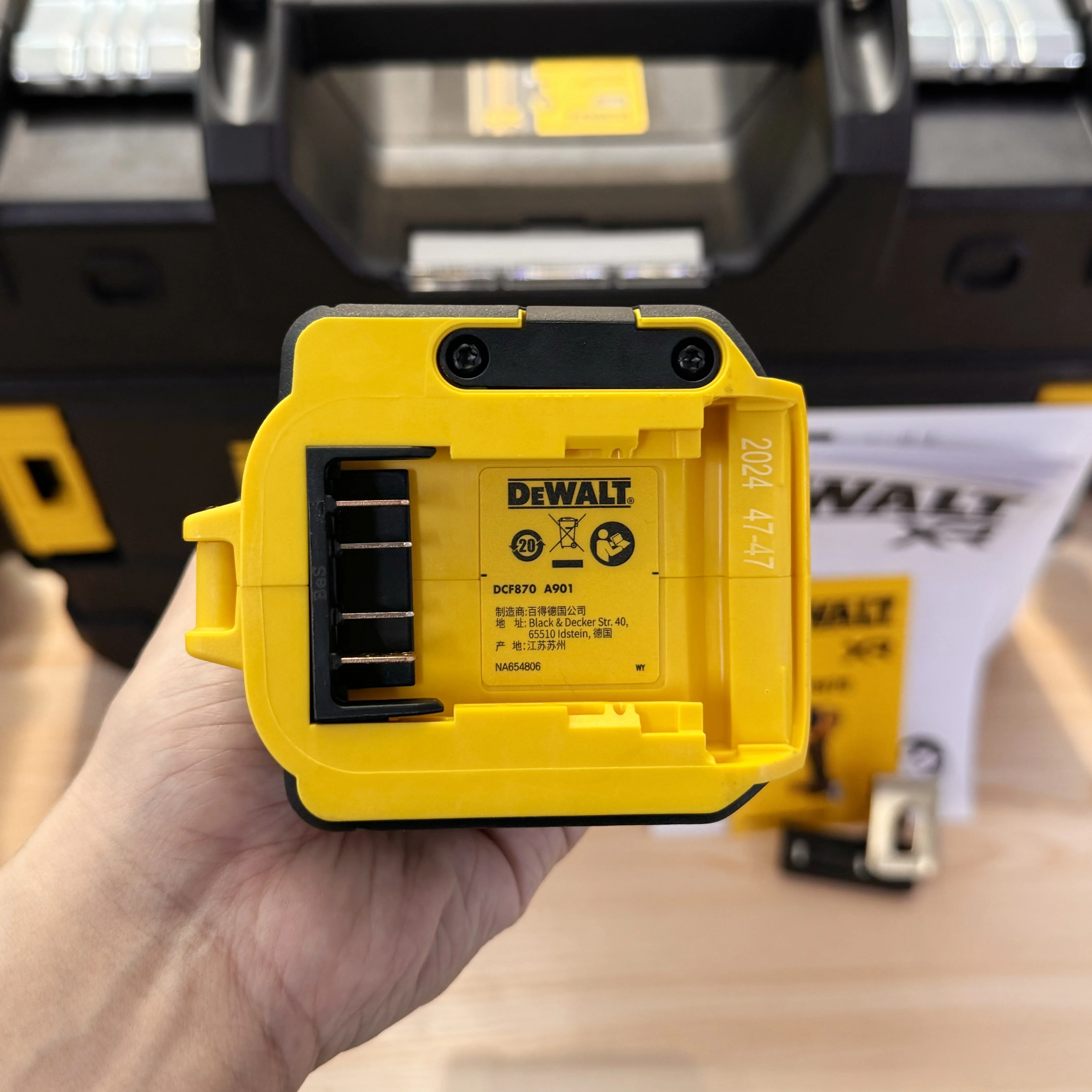 DEWALT bor Driver tanpa kabel 20V MAX XR, DCF870 1/4 inci, obeng Impact hidrolik senyap, kebisingan maksimum 78dB(A), alat listrik tanpa sikat