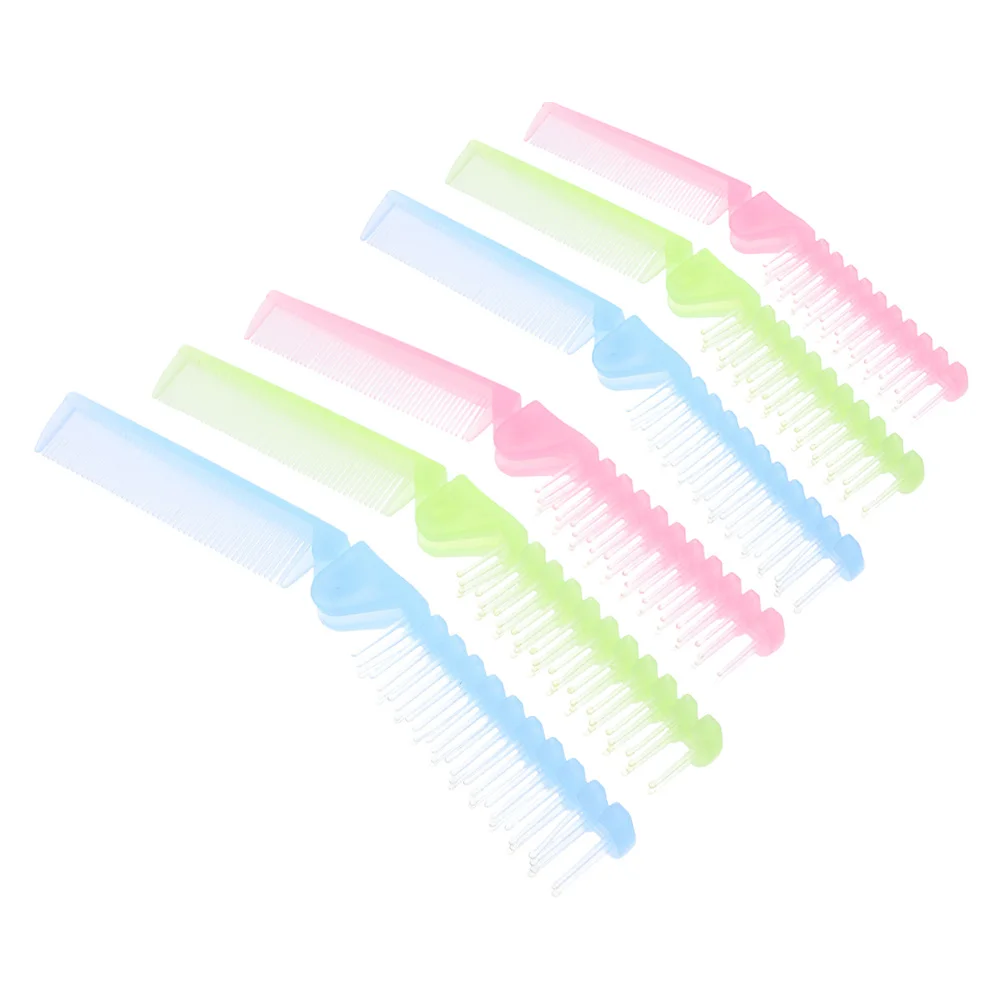 6 قطع من فرشاة الشعر القابلة للطي المضادة للكهرباء الساكنة، حجم السفر، مشط صغير مدمج للنساء، فرشاة تصفيف الشعر قابلة للطي