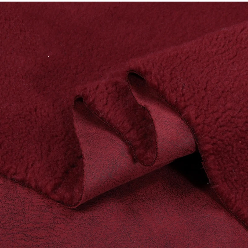 50x150cm Suede Composite Lamb Wool Fabric Winter Thickened Warm Short Plush Fur Cloth for Trench Coat Outwear Clothing Lining