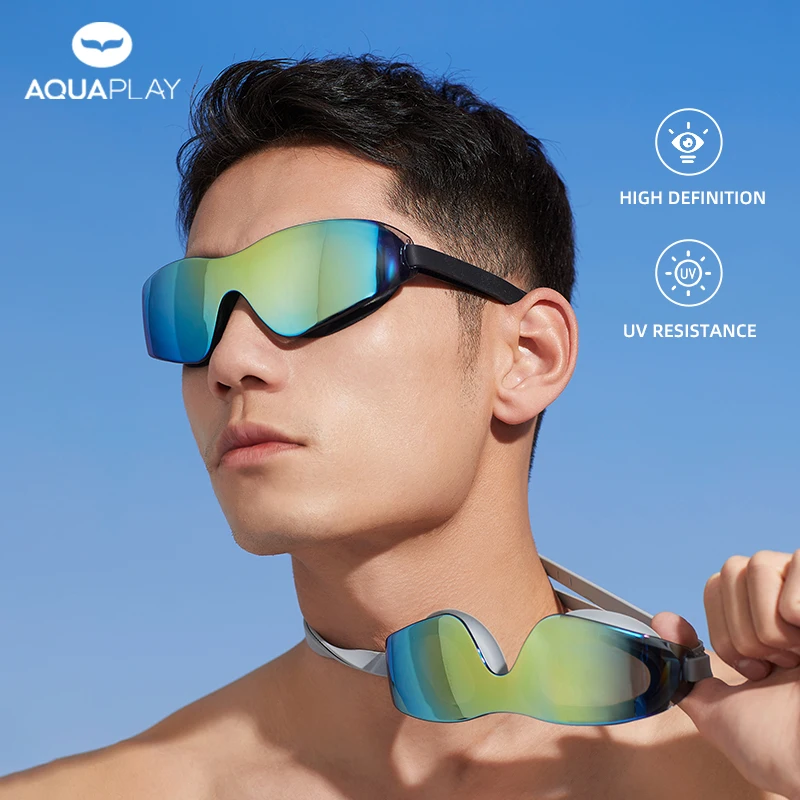 

Aquaplay Adult Swimming Goggles High Definition Anti Fog Silicone Waterproof Lenses Professional Racing Diving Goggles