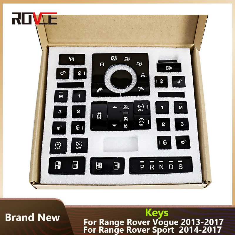 ROVCE Car Terrain Mode Switch Button Cover for Land Rover Range Rover Vogue 2013-2017 For Range Rover Sport 2014-2017