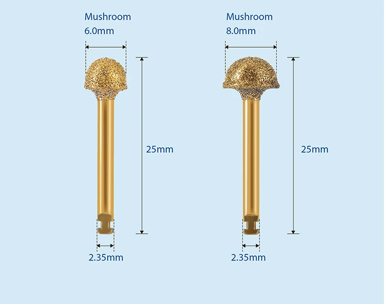 5 Stück AZDENT Dental-Diamantbohrer für den Sinus der Oberkiefer, externe Lifting-Bohrer, kugelförmig, für Implantat-Chirurgie-Handstück, Polierwerkzeug – Detail 6
