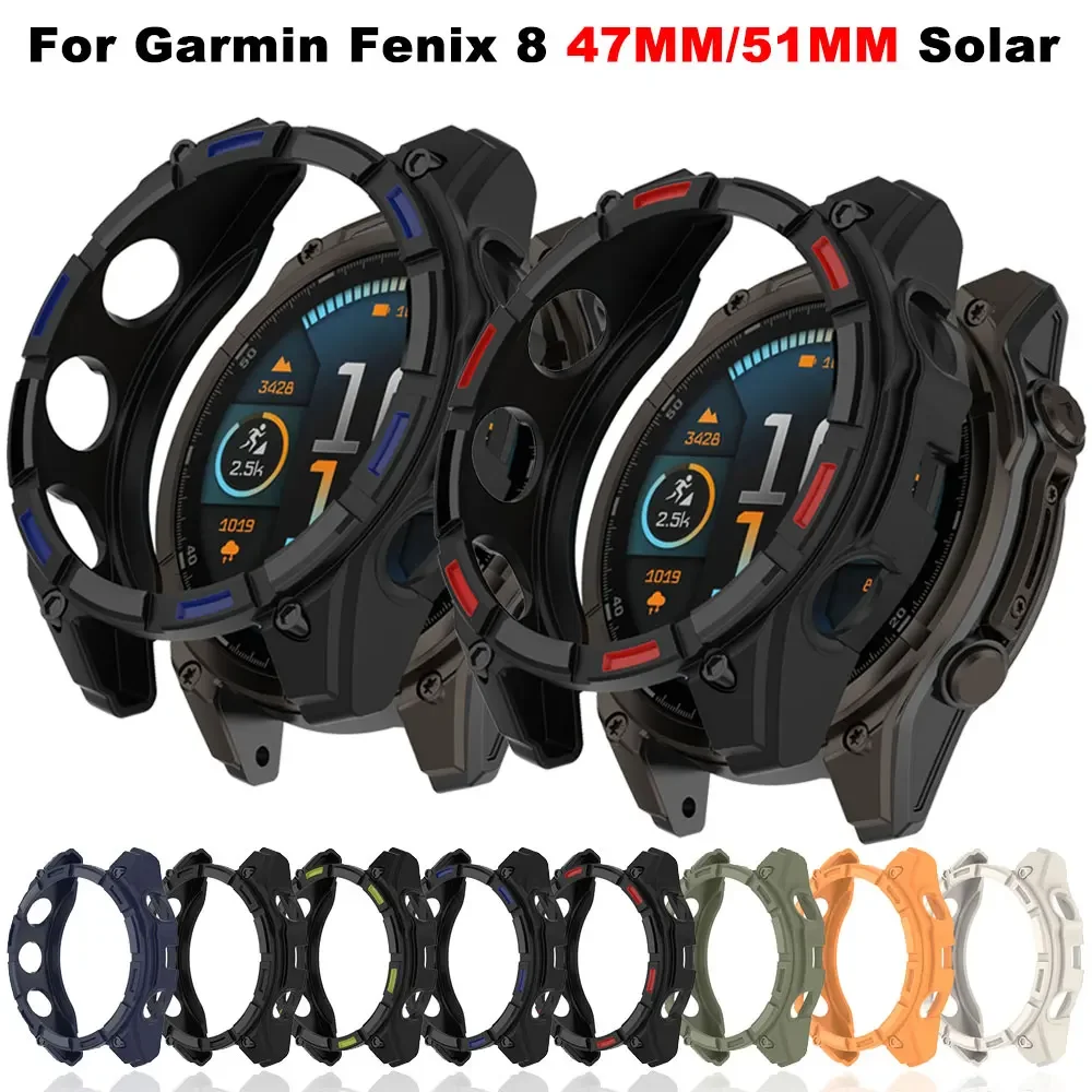 

Силиконовый чехол для часов Garmin Fenix8 Solar 51 мм 47 мм, сменный чехол для умных часов Garmin Fenix 8 Solar, защитный чехол