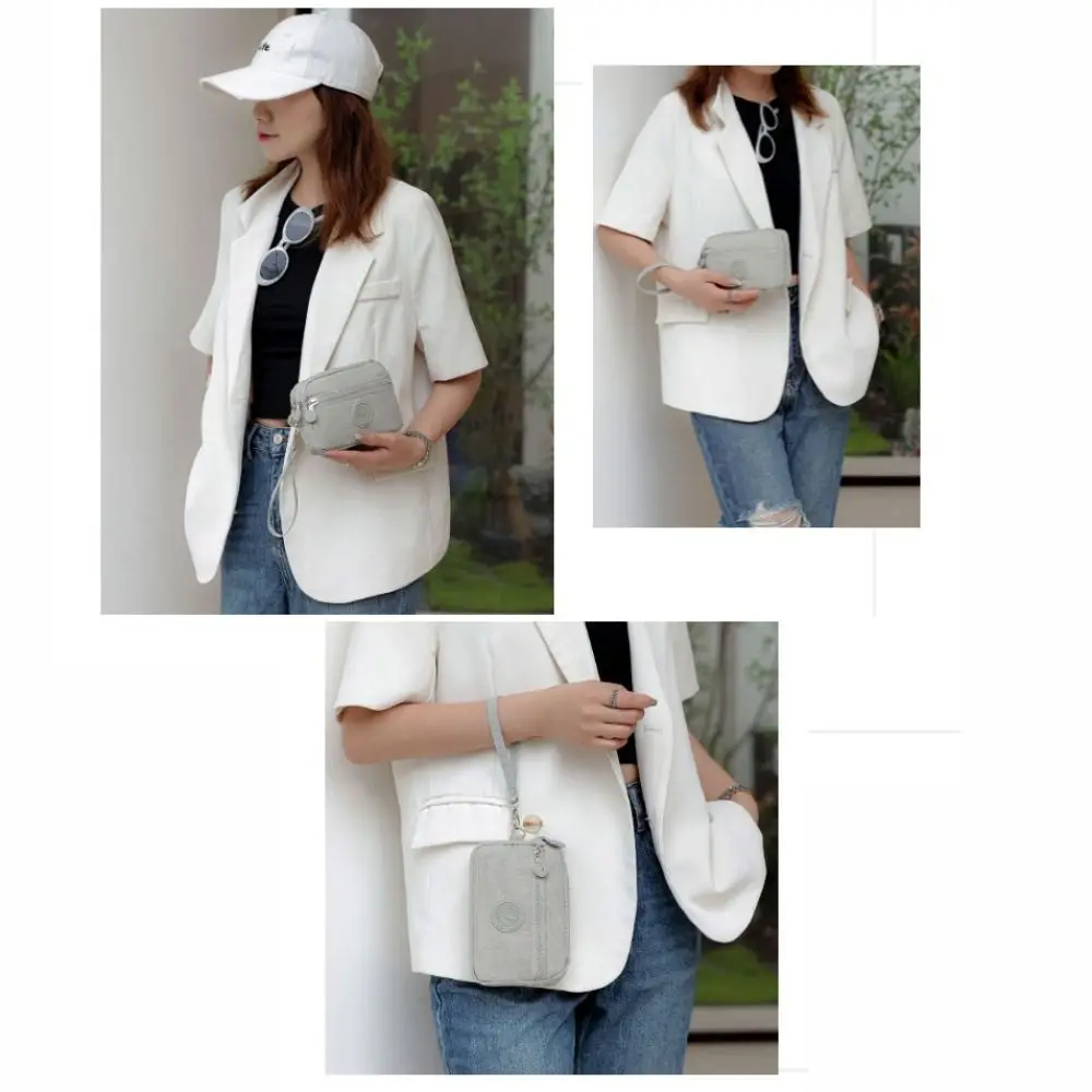 

Fashion Zipper Women Handbag Large Capacity Solid Color Long Wallet Double Layers Waterproof Storage Bag