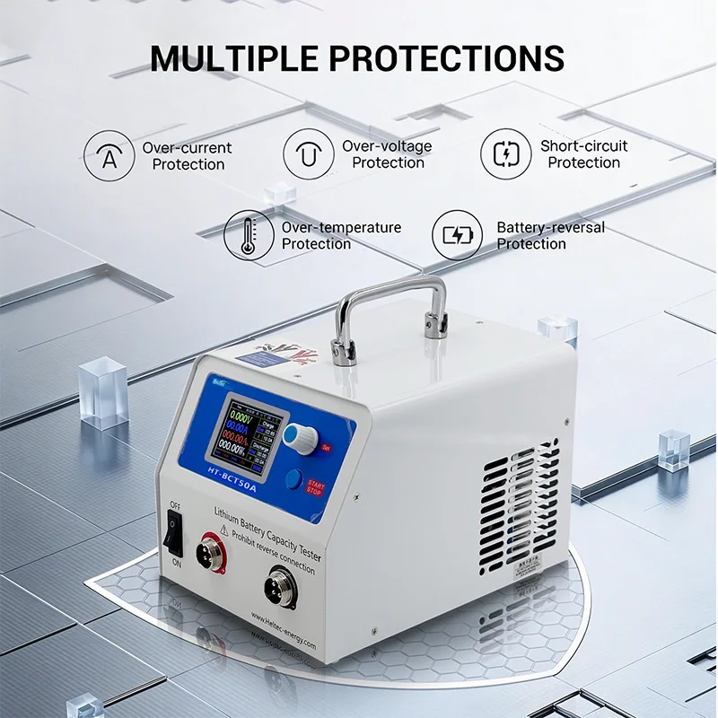 Battery Tester Battery Capacity Analyzer Charge and Discharge 50A Li-ion LiFePo4 Load Detection Aging Arrester Partial Capacity