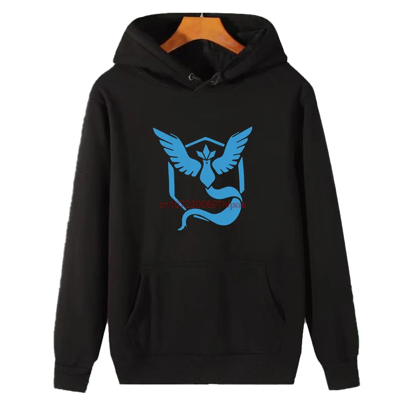 Kids Team Mystic Graphic Hooded Sweatshirts Gamer Anime Go Game Winter Pullovers Thick Sweater Hoodie Men's Sportswear