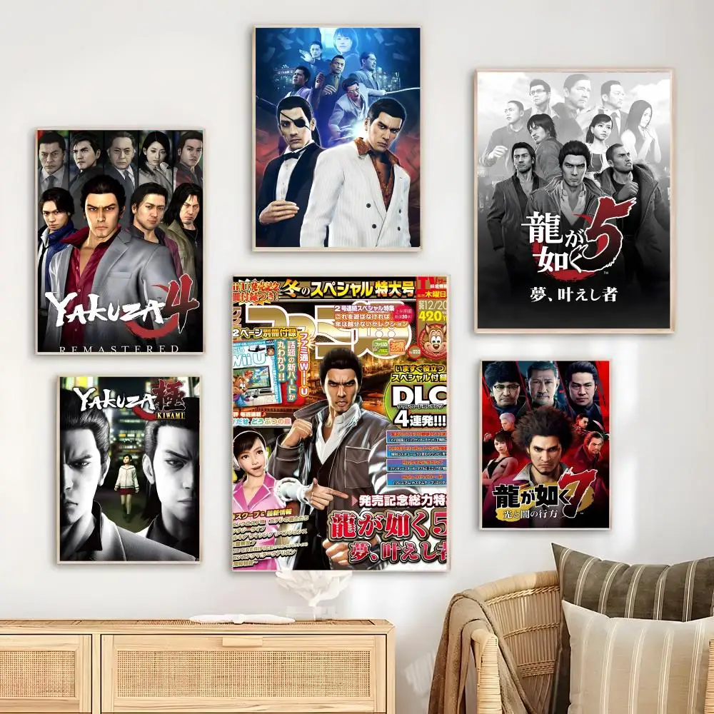 ملصق لعبة Yakuza Like a Dragon لغرفة النوم وغرفة المعيشة والدراسة وما بعد ذلك ديكور ذاتي اللصق + هدية مثالية