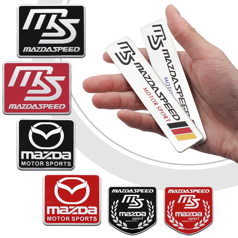 Car Styling 3D Aluminum Flag Logo Stickers Badge Emblem Decals Decoration For Mazda Speed 3 5 6 BK CX-3 CX-5 CX7 CX-7 Demio Axel