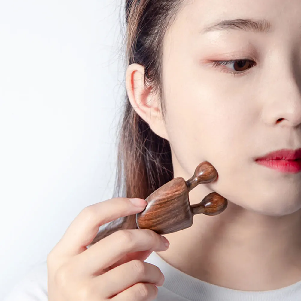 

Wooden Face Massager Smooth Body Acupoint Massage Tool For Family Travel Outdoor Use Handheld Wood Craft Massager Facial Massage