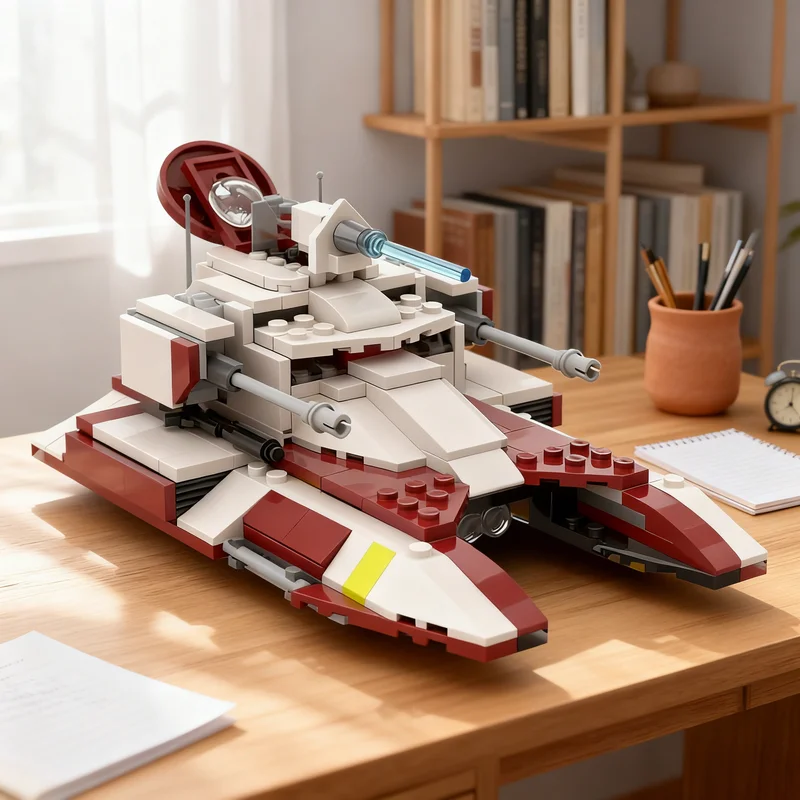 

370pcs MOC Republic TX Saber Class Fighter Tank Star Battle Model Building Blocks Architecture Festival Gift Toys Education