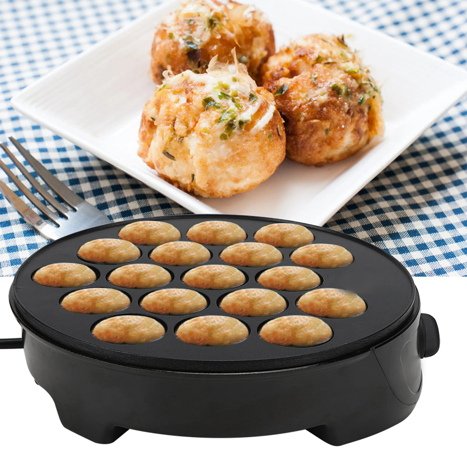 Household Takoyaki Machine Octopus Ball Mini Electric Baking Pan Breakfast Machine 220‑240V