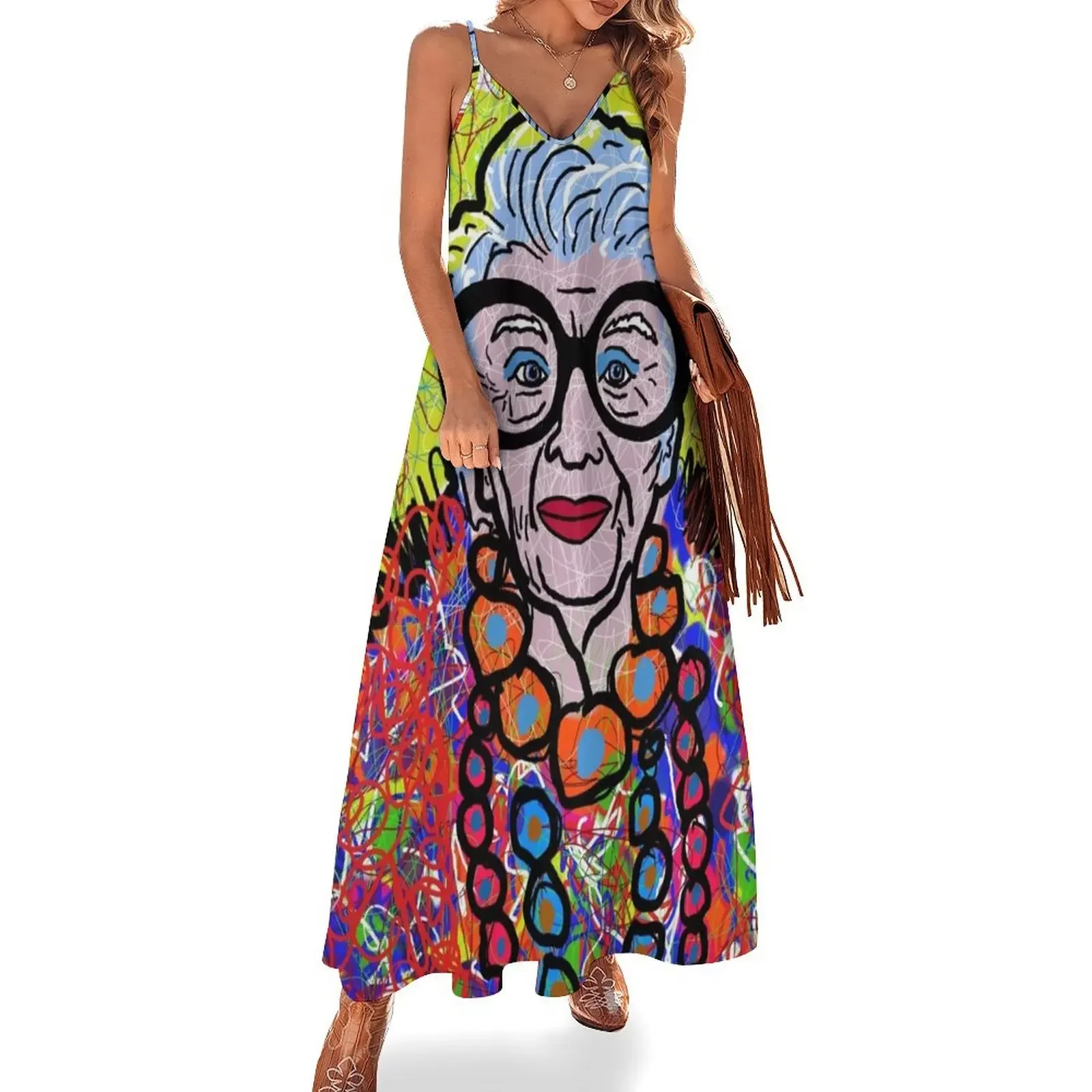 

Iris Apfel Sleeveless Dress dress summer 2024 women Bridesmaid dress woman clothing women summer 2024