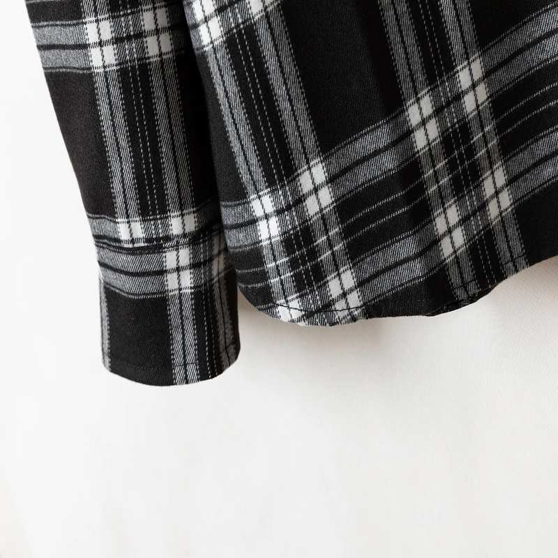 Autumn new thick casual men's long sleeved shirt loose retro women's trendy plaid shirt clothing