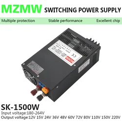 1500W Adjustable Switching Power Supply 220V Ac to Dc 0-12V 15 24V 36V 48V 60V 72V 80V 110V 150V 220V Laboratory Industrial SMPS