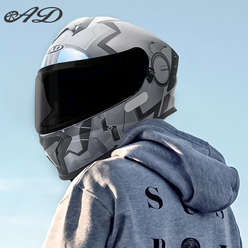 

Full Face Personalised Racing Helmets Winter Warm Double Visor Motorcycle Helmet Motorbike Sports helmet casco para motos