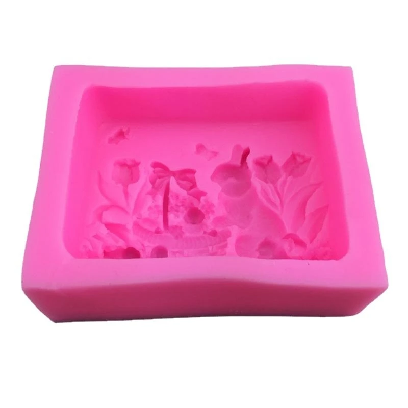 

Chocolate Moulds Silicone Soap Molds Bunny Shaped Silicone Fondant Molds Clay Moulds Kitchen Bakeware Baking Accessories