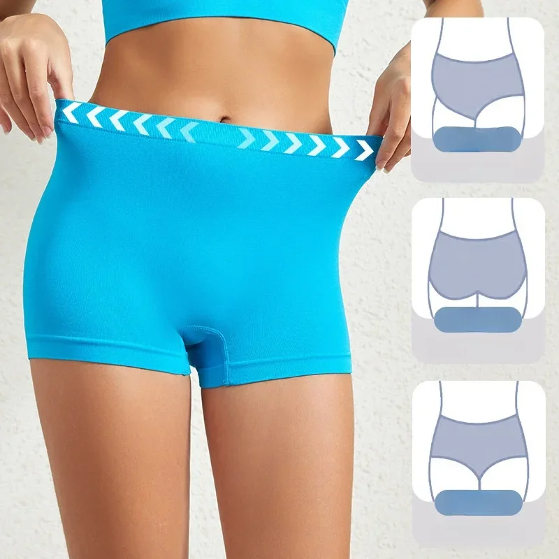 1pair Of Women Seamless Panties Anti-Chafing Safety Shorts Sports Stretchy Soft Belly Dance Safety Shorts Intimates Shorts S-5XL