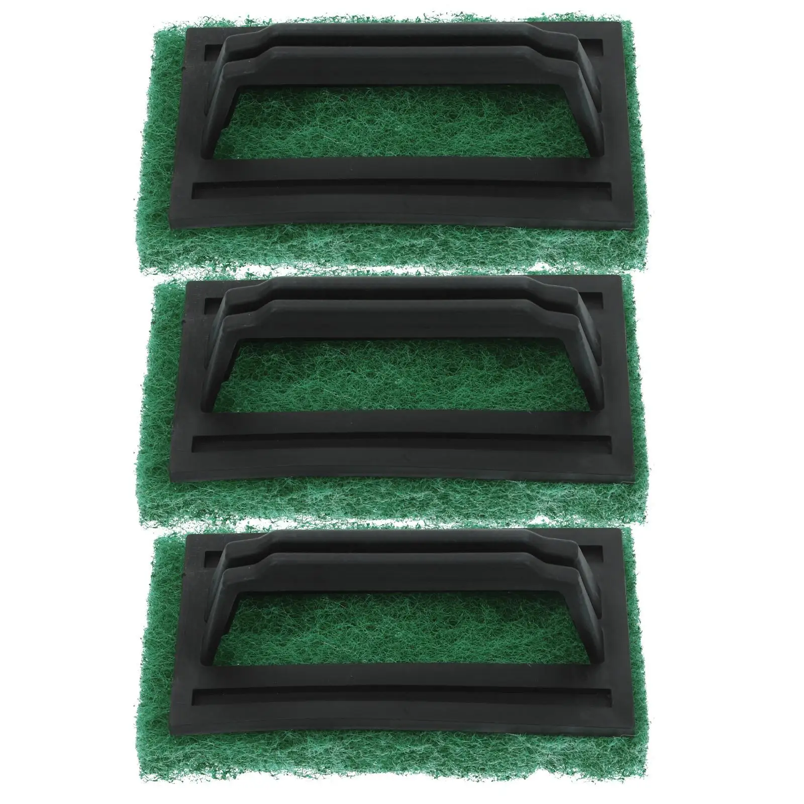 3 Pcs Brush Cleaning Ink Remover Wear Resistant Scrub Pad Green Handle Small Storage Space Supplies