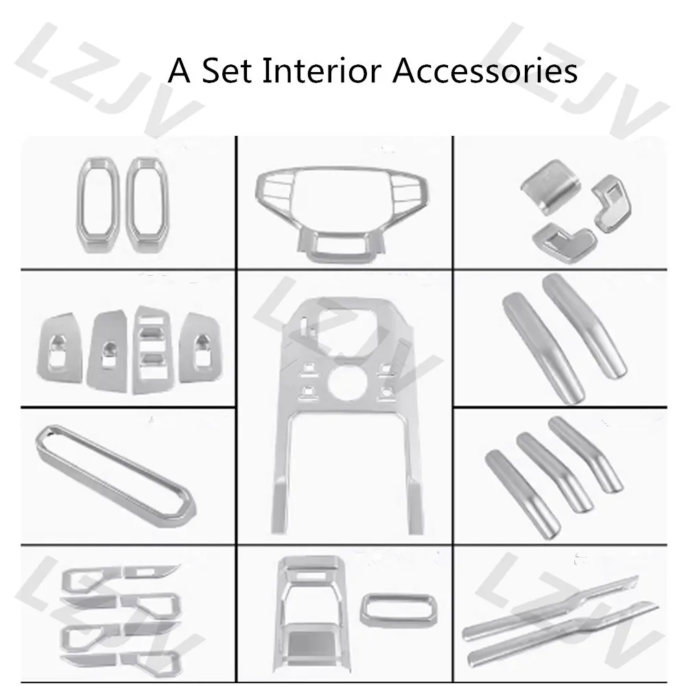 New For Chery Jetour Traveller T2 Silver Shift Center Control Interior Sticking Car Door Supplies Accessories Modification Compl