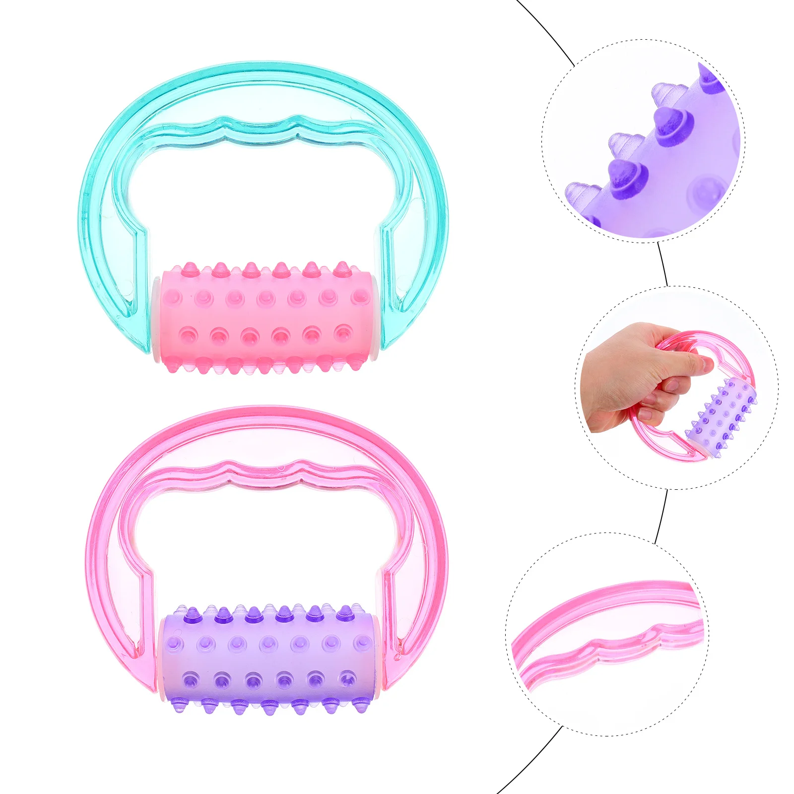3pcs Manual Massager Roller For Body Muscle Pain Relief, Handheld Cellulite Remover For Legs Arms Neck, Fat Massage Tool
