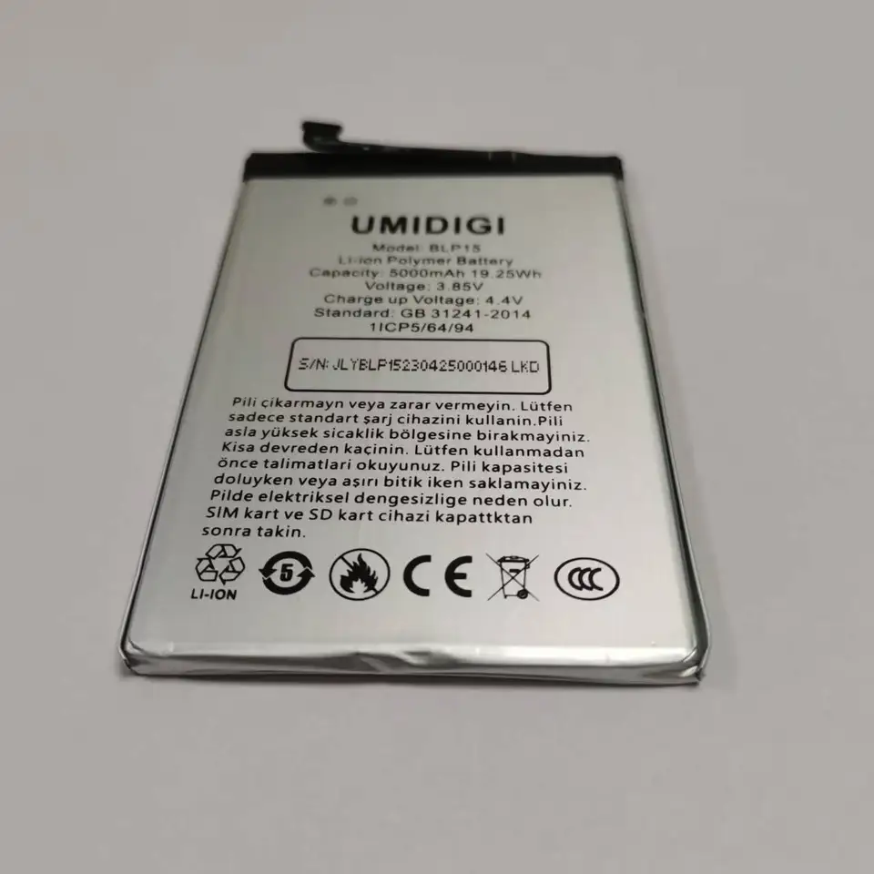 Batería original 5000mAh 3.85V de repuesto para teléfono UMIDIGI BLP15 A15 A15C A15T baterías para Umi BLP15 con herramientas 3
