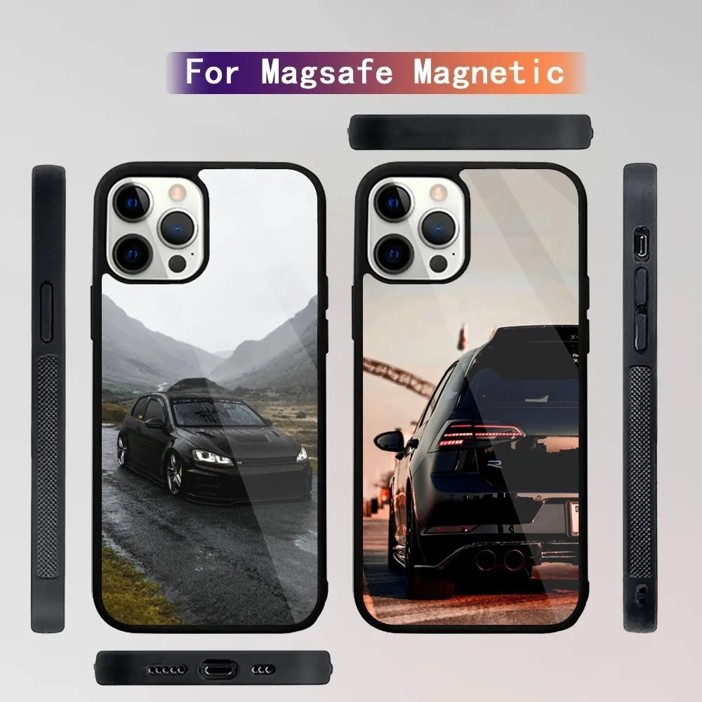 Car V-Volkswagen-Golf VW Phone Case For iPhone 16,15,14,13,12,11,Plus,Pro,Max Mini Magsafe Magnetic Wireless Charging