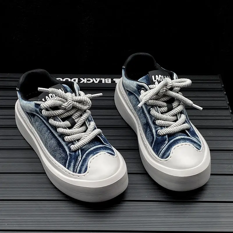 

2023 New Retro Niche Platform Shoes Trendy Skateboard Shoes All-match Casual Sports Shoes Platform Sneakers