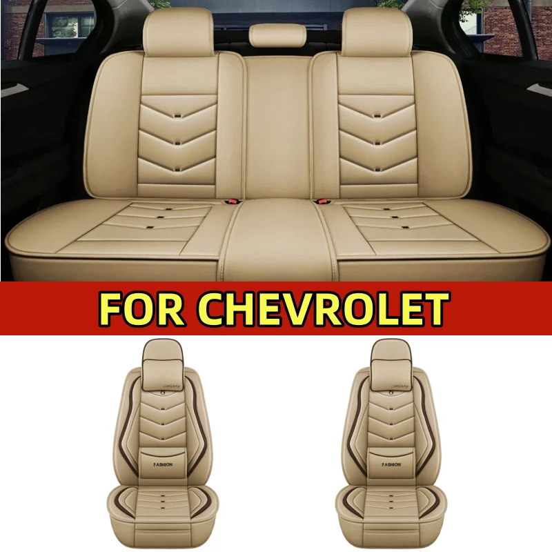 

Car seat cover high-end Faux leather luxury headrest waist comfortable full set 5-seat full wrap seat cover FOR CHEVROLET
