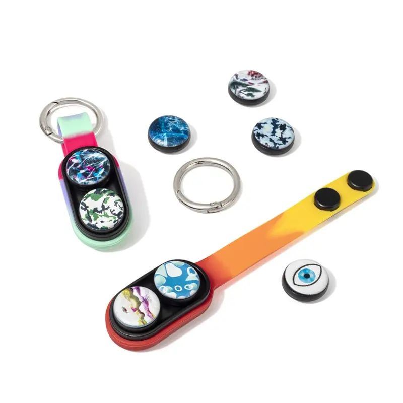 Stress Relievers Fingers Magnetic Buckles Stress Relieving Toys Black Technology Pass The Time