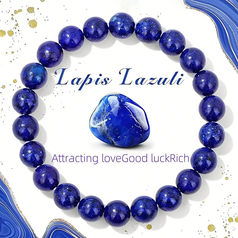 Natural Lapis Lazuli Bracelet - Beautiful Jewelry Gift For Men And Women, Friendship Couple Bracelet