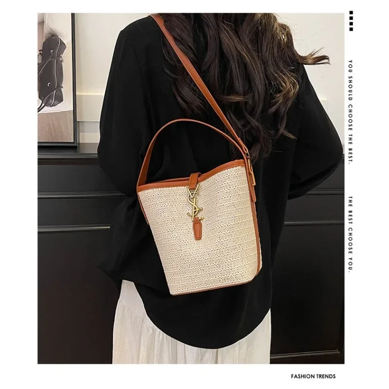 The 2025 New Luxury Design Crossbody Bag for Women Is A Multi-functional and High-end Commuter Handheld Bucket Bag