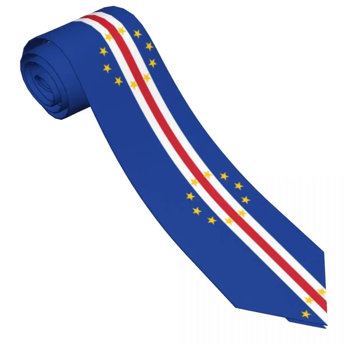 

Tie For Men Formal Skinny Neckties Classic Men's Cape Verde Flag Wedding Tie Gentleman Narrow