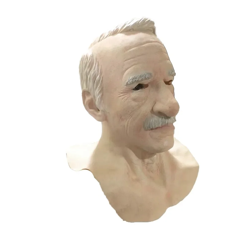 

Гарнитуры для пожилых людей, полные латексные маски, вечерние барные гарнитуры с имитацией Хэллоуина, маска для косплея, карнавальный реквизит для вечеринки