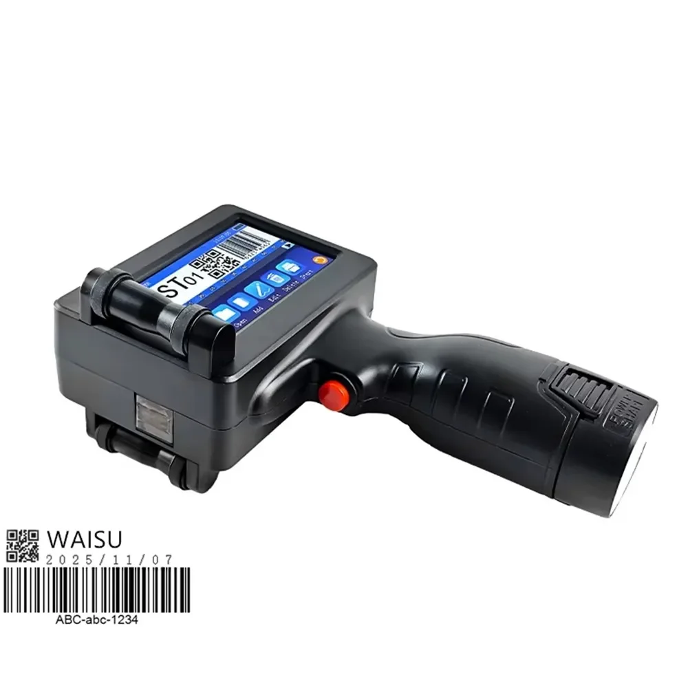 New 12.7mm Print Height QR Code Barcode Expiry Date Logo Coding Machine Mini Printer Machine Hand Held Inkjet Printers