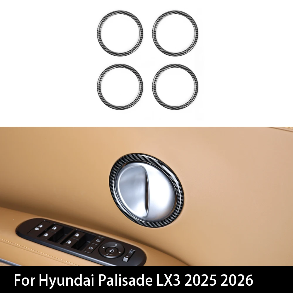 

For Hyundai Palisade LX3 2025 2026 Car Inner Door Handle Bowl Frame Trim Cover Interior Mouldings Decoration Accessories LHD/RHD